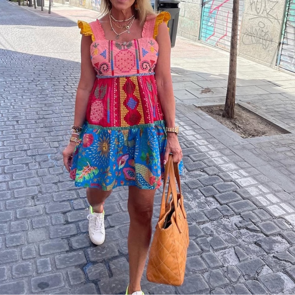 Farm Rio Embroidered Mini Dress - Picture 3 of 8